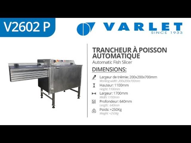 Preview image for the video "V2602 P - Trancheur automatique à poisson (Filet saumon) / Automatic Fish Slicer (Salmon fillet)".