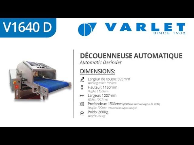 Preview image for the video "V1640 D - Découenneuse Automatique / Automatic Derinder".