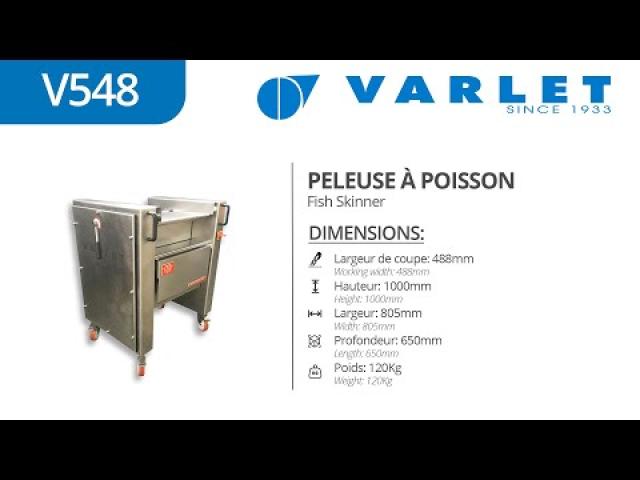 Preview image for the video "V548  - Peleuse à poisson (Saumon Fumé) / Fish Skinner (Smoked Salmon)".