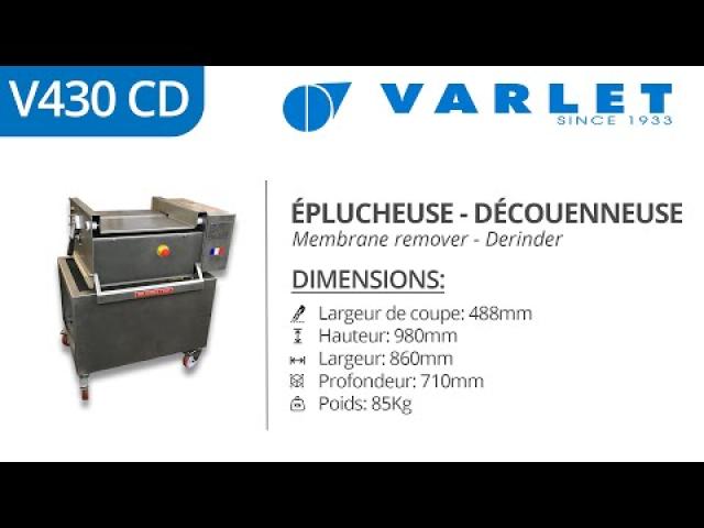Preview image for the video "V430 CD - Éplucheuse - Découenneuse / Membrane Remover - Derinder".