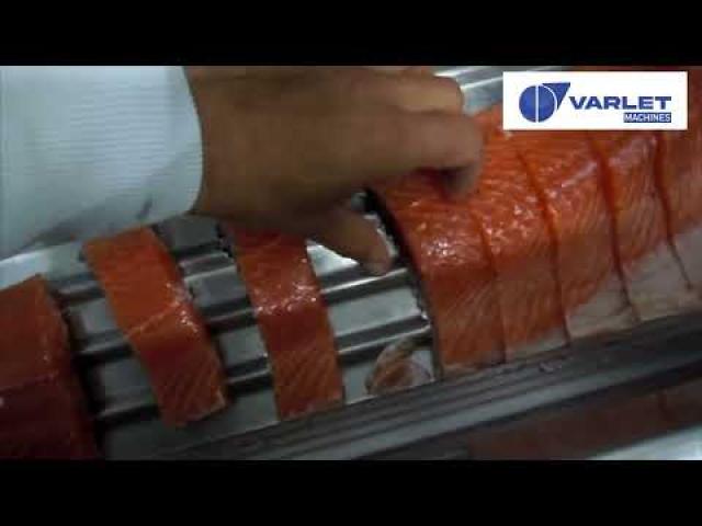 Preview image for the video "V2602P : trancheur automatique pour filets de saumon | Automatic salmon fillet slicing".