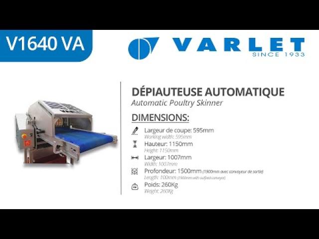 Preview image for the video "V1640 VA - Dépiauteuse à volaille Automatique (Poulet) / Automatique Poultry Skinner (Chicken)".