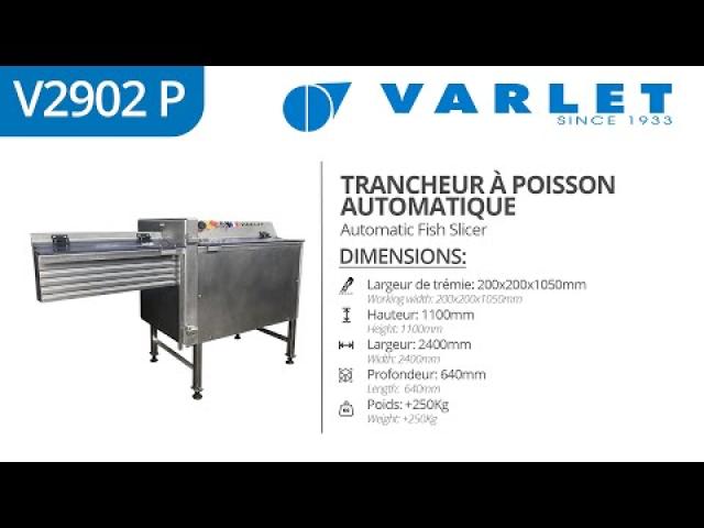 Preview image for the video "V2902 P - Trancheur automatique à poisson (Filet saumon) / Automatic Fish Slicer (Salmon fillet)".