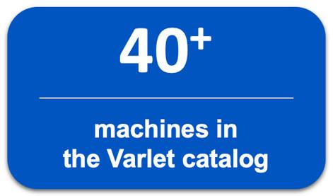 More than 40 machines in the Varlet catalog